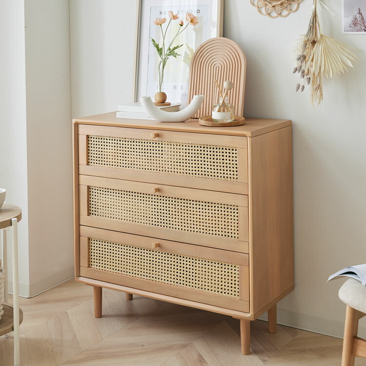 楽天市場】ラタン チェスト 天然木 収納棚 おしゃれ かわいい 新生活