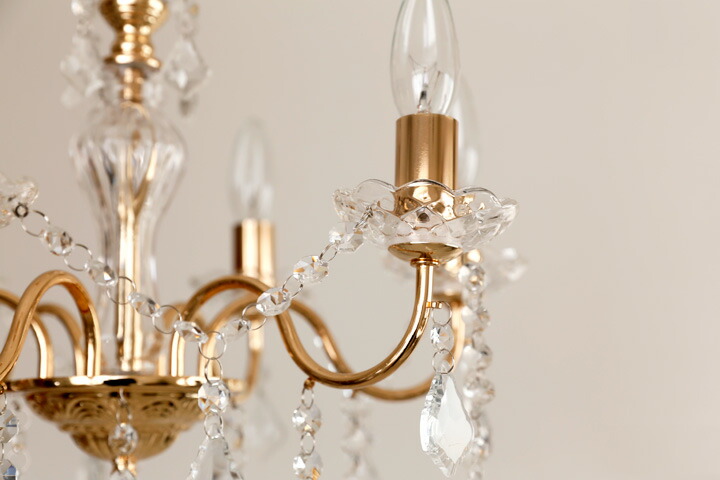 楽天市場】シャンデリア 【 Tiara / ゴールド 】 6灯 ゴージャス