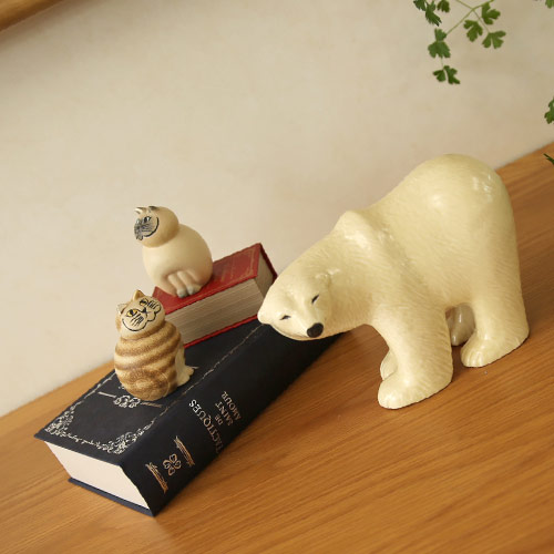 楽天市場】リサラーソン 置物 シロクマ (大）スカンセン ポーラーベア