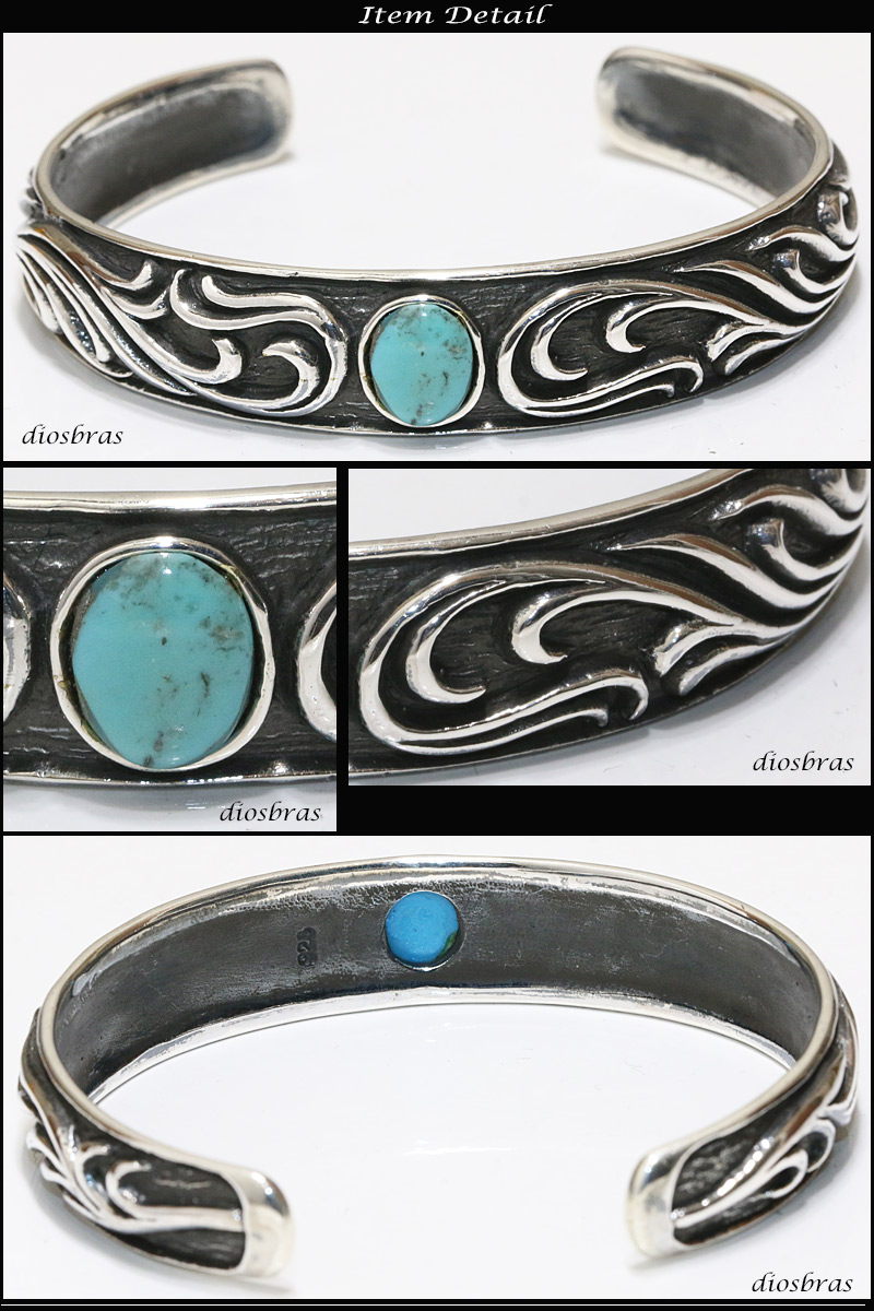 楽天市場】シルバーバングル シルバーアクセサリー ターコイズ トルコ