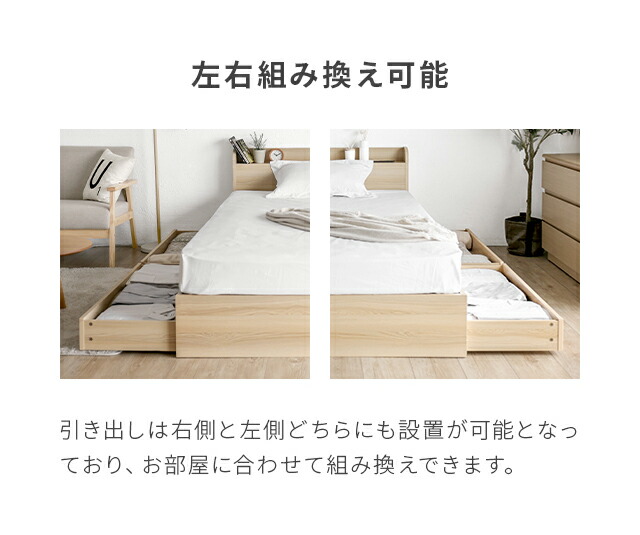 楽天市場】ダブルベッド 収納付き ベッドフレーム ベッド ダブル