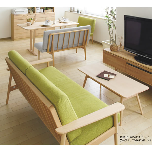 楽天市場】カリモク ソファ WD43モデル【ブナ】 平織布張 長椅子 【COM