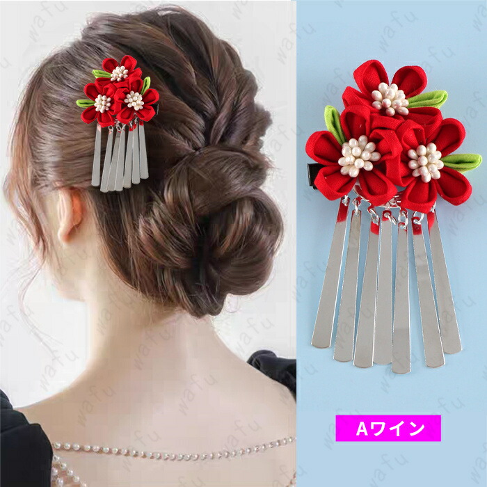 楽天市場】髪飾り (h92#) 日本国内当日発送 12color ヘアクリップ