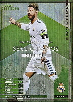 楽天市場】WCCF【17-18 Ver.3.0 BDF 1】セルヒオ・ラモス : フルアヘッド