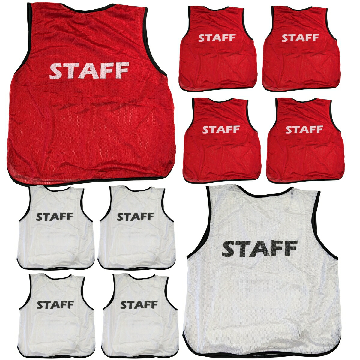 楽天市場】スタッフ用ビブス【10枚セット】スポーツ大会 ビジネス