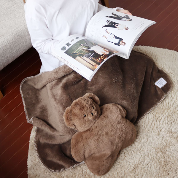 楽天市場】テディブランケット【ベアー くま ひざ掛け 膝掛け 毛布
