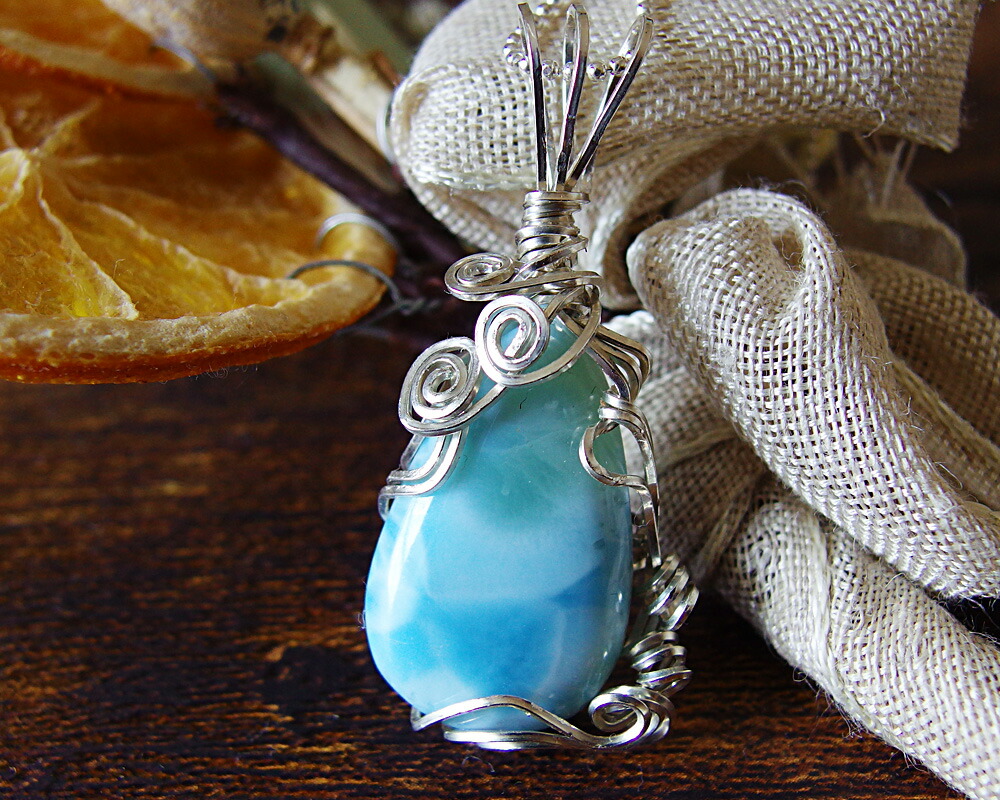 楽天市場】一点物 ラリマー ペンダント トップ Silver925 アート