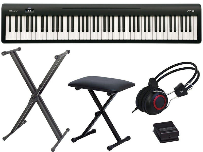 楽天市場】Roland ローランド 電子ピアノ FP-10 簡易練習セット 88鍵盤