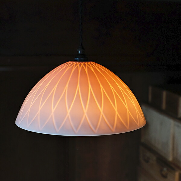 楽天市場】JICON ペンダントランプ 蓮弁彫文 大 今村製陶 磁今 有田焼