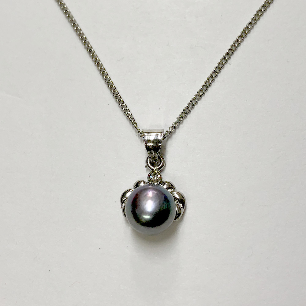 楽天市場】淡水パール・カジュアルペンダントfp02bk 7.5mmギフト