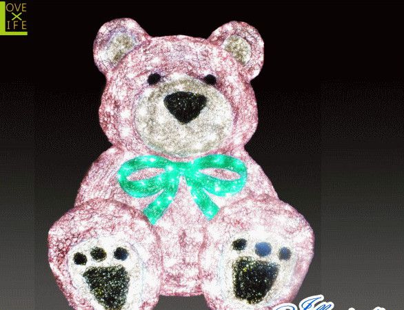 楽天市場】LED イルミネーション 大型商品 LEDクリスタル テディベア