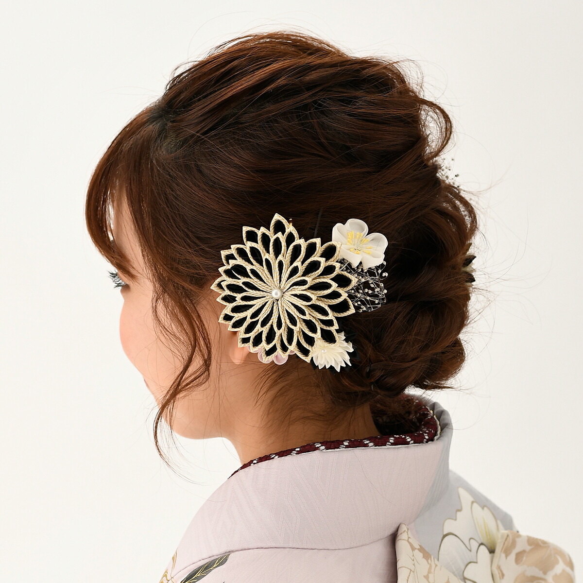楽天市場】髪飾り 成人式 振袖 黒 白 着物 袴 和装 卒業式 結婚式 ヘア