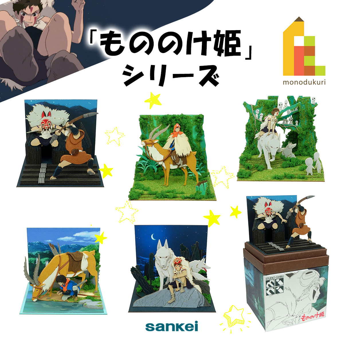 楽天市場】さんけい みにちゅあーとキット nonscale スタジオジブリ