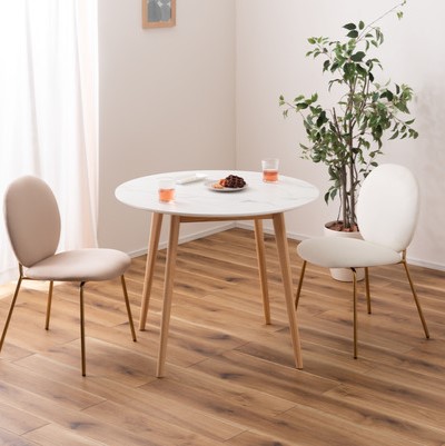 楽天市場】ダイニングテーブル 大理石調 ホワイト 白 ラウンド型 直径