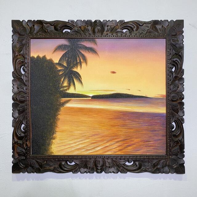 楽天市場】【インテリア雑貨 おしゃれ バリ風】 バリ島絵画 海とヤシ