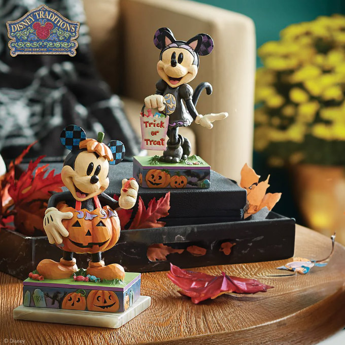 楽天市場】ハロウィン ミッキー＆ミニー パンプキン＆黒猫オーナメント