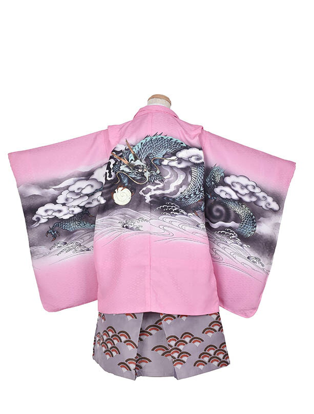 楽天市場】【七五三レンタル】(5歳袴）ピンク龍 5歳男児 袴羽織り