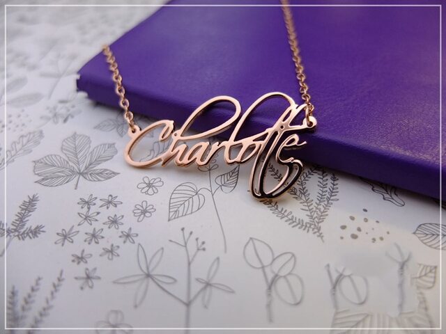 楽天市場】【手書き】ネーム 名前 ネックレス 手書き フォントが選べる