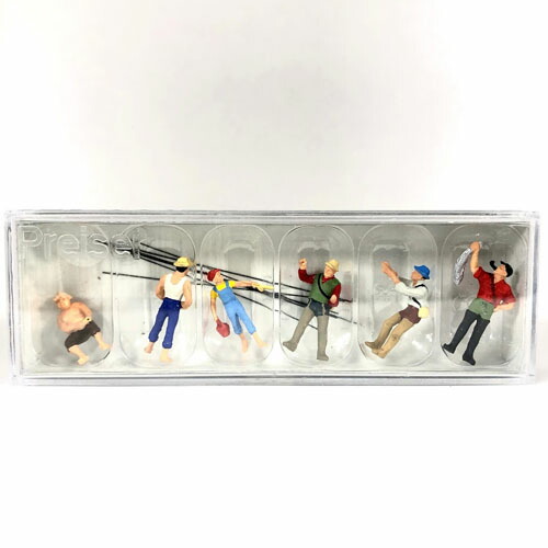 楽天市場】釣り人6体（10077）【Preiser】【1/87】【ミニチュア