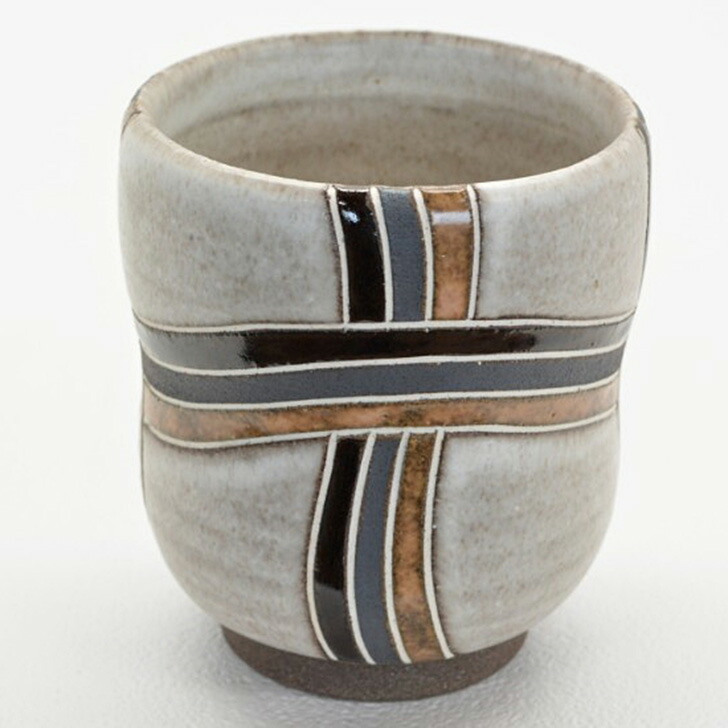 楽天市場】向山文也作 益子焼 湯呑 釉彩線条紋 益子焼 湯呑み 益子焼き