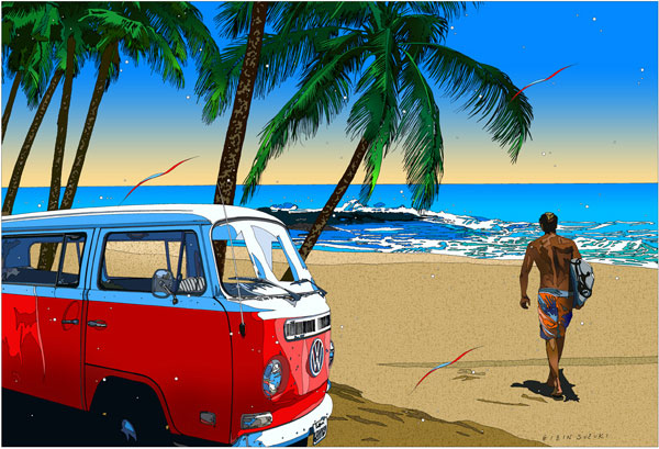 楽天市場】◇ 鈴木英人「タートルベイのサーファー」-LIFE IS WAVE