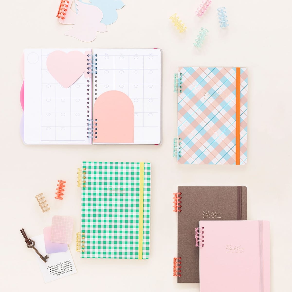 楽天市場】パピノット インデックス・A5 3枚セット ピンク ブルー