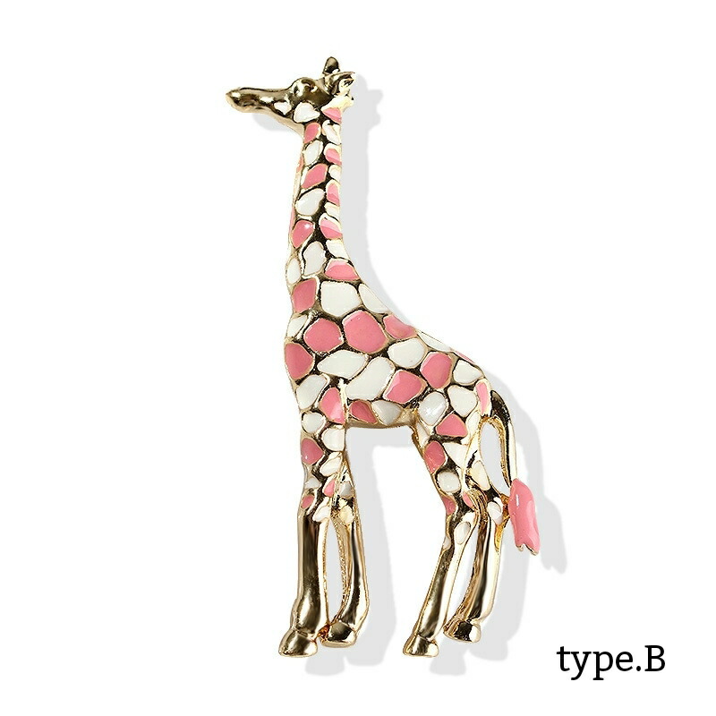 楽天市場】七宝焼き カラフル キリン ブローチ☆スウェード ギフト