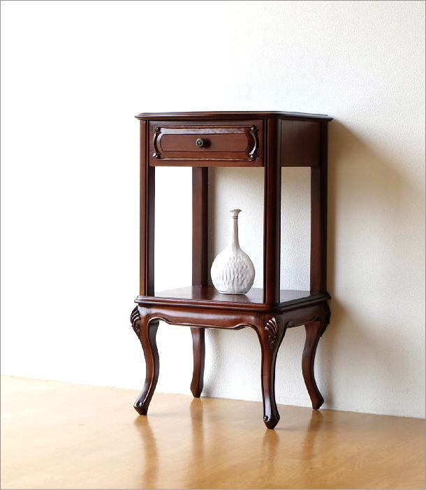 楽天市場】コンソール マホガニー 花台 無垢材 木製 アンティーク 天然