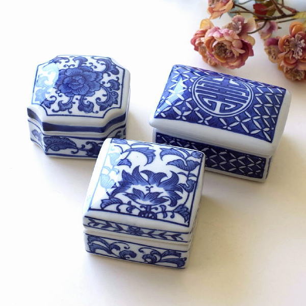 楽天市場】小物入れ 卓上 陶器 おしゃれ シノワズリ 手のひらサイズ