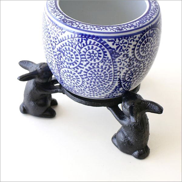 楽天市場】火鉢 五徳 鉄 うさぎの五徳 : ギギliving