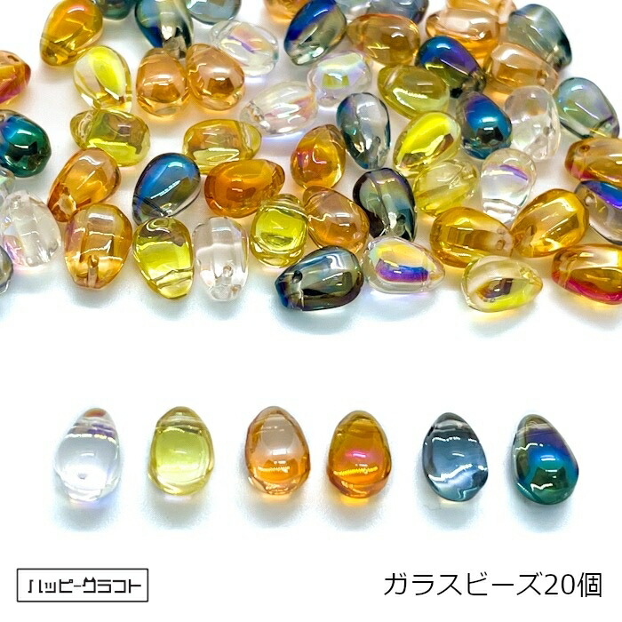 楽天市場】ガラスビーズ 涙型 20個セット なみだ 雫型 しずく ティア