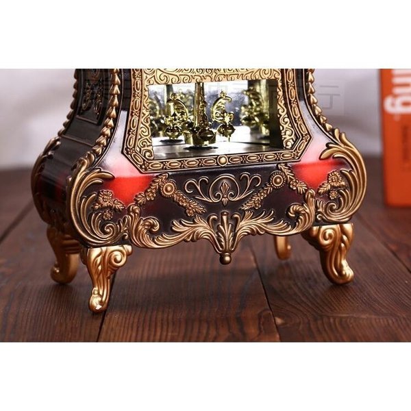 楽天市場】オルゴール 時計 アンティーク 置時計 レトロ 置物 雑貨