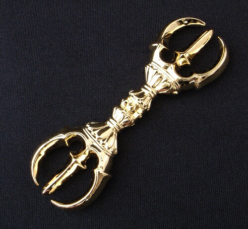 楽天市場】埒孝美作「導きの三鈷杵（さんこしょ）」純銀製24金鍍金