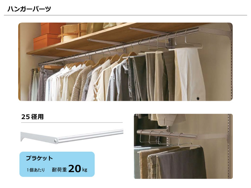 楽天市場】パイプ ハンガーパーツ 25径用 長さ600mm 背中の壁用棚柱