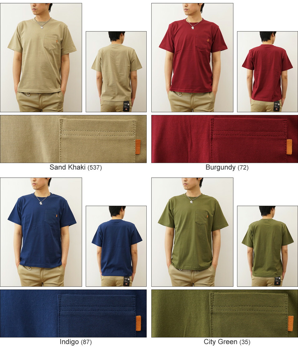 楽天市場】（革タブ付ポケT） 本革 タブ アクセント 半袖 無地