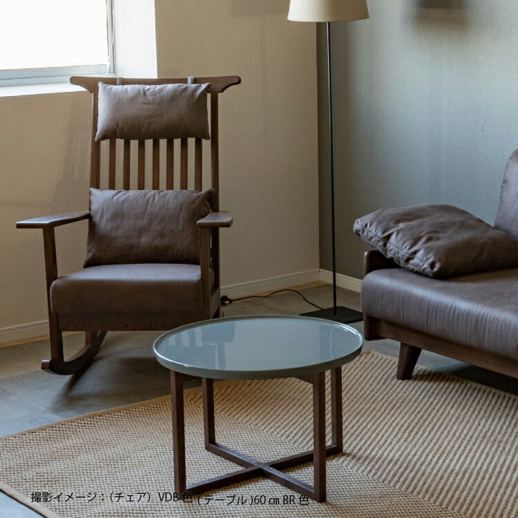 楽天市場】ロッキングチェア 木製 完成品 レザー調 レッドオーク 無垢