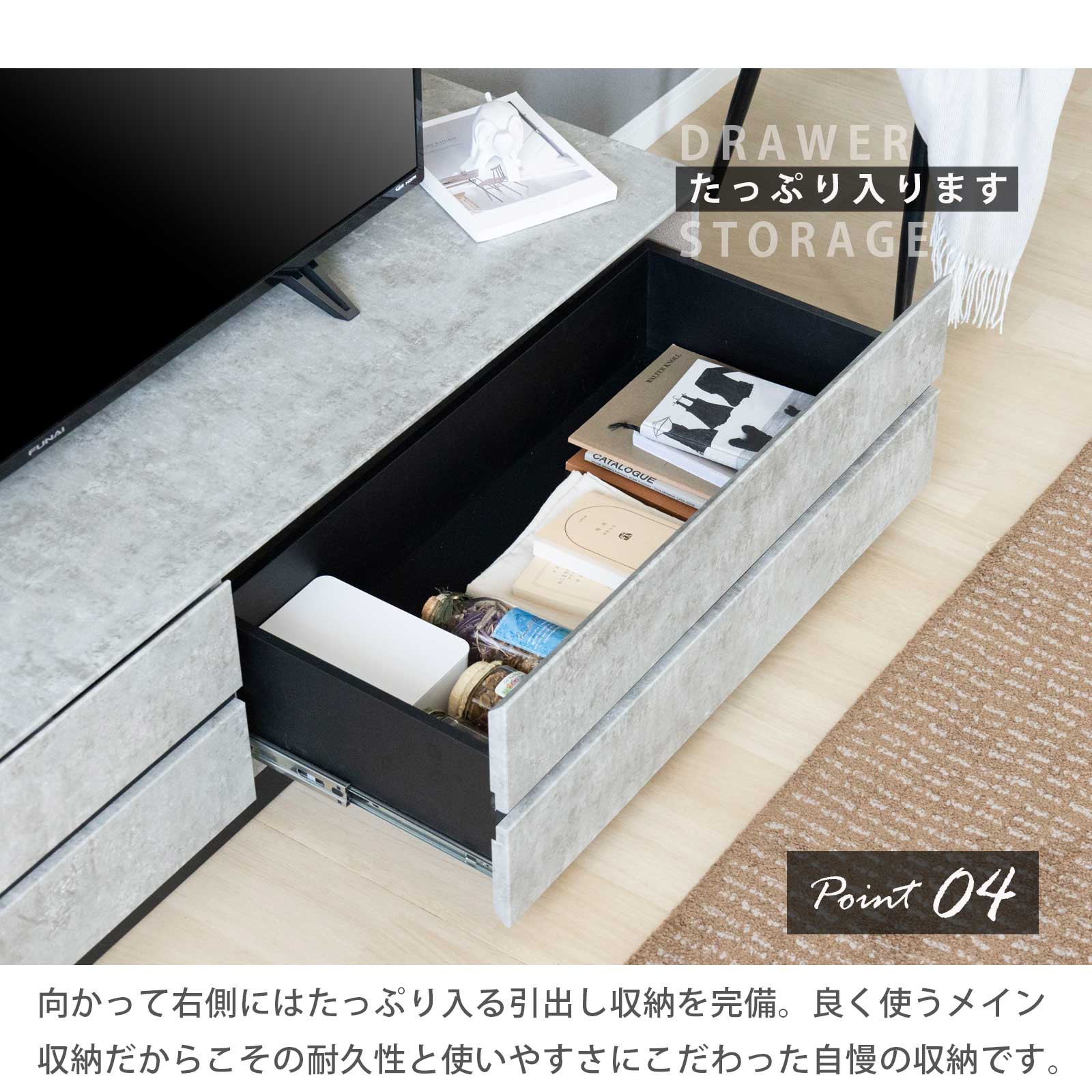 楽天市場】テレビボード 完成品 テレビ台 160cm 白 ローボード