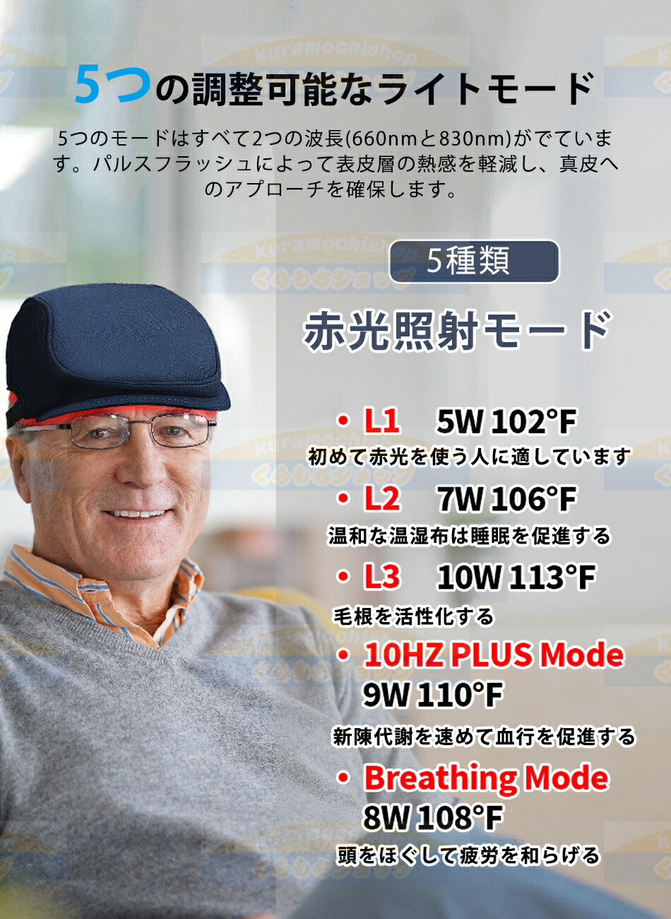 楽天市場】【業界初×USB充電式】育毛キャップ 赤色LED 育毛システム85