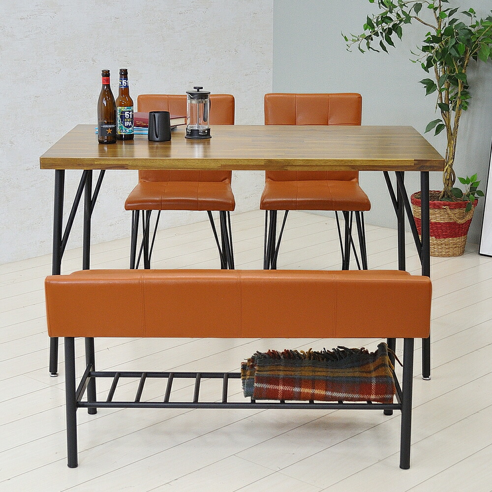 楽天市場】ダイニングテーブルセット 4人掛け ベンチ ダイニング