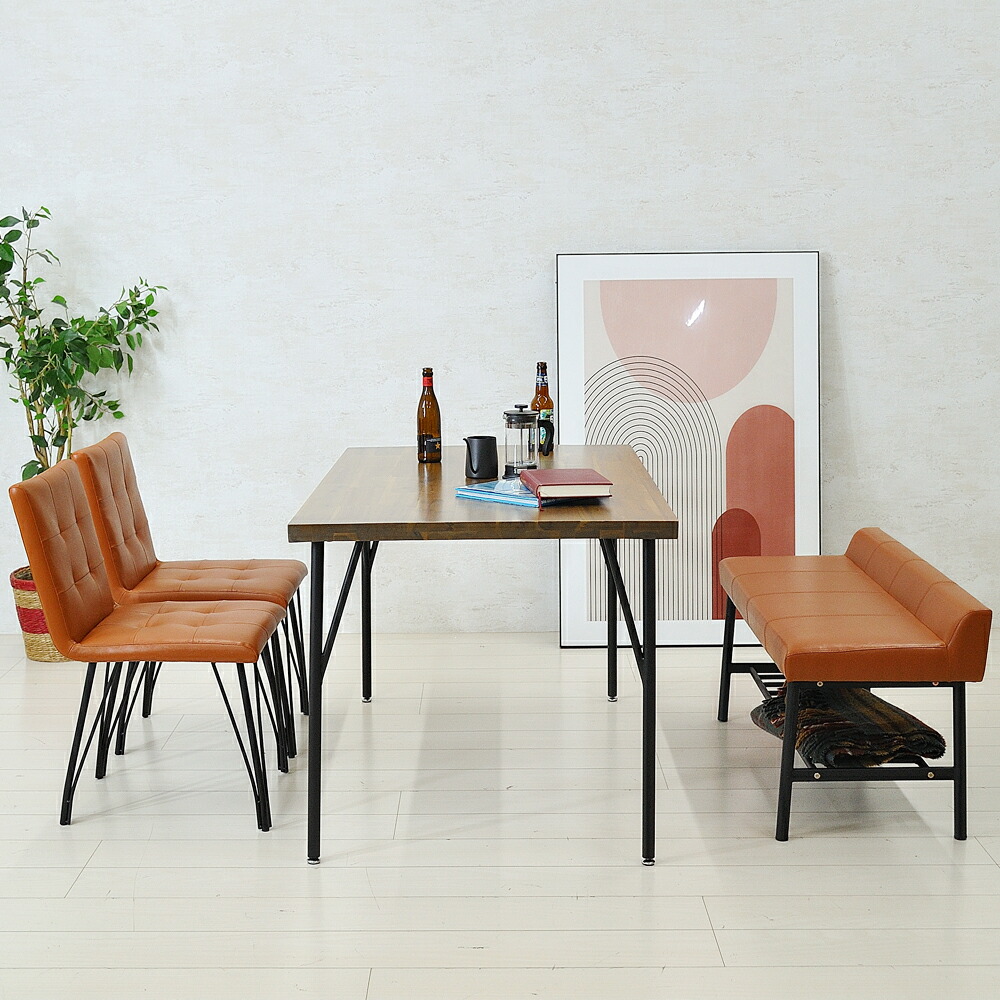 楽天市場】ダイニングテーブルセット 4人掛け ベンチ ダイニング