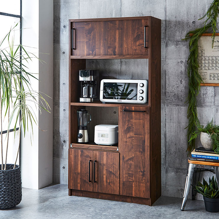 楽天市場】☆55%OFF☆ 食器棚 完成品 レンジ台 キッチンボード