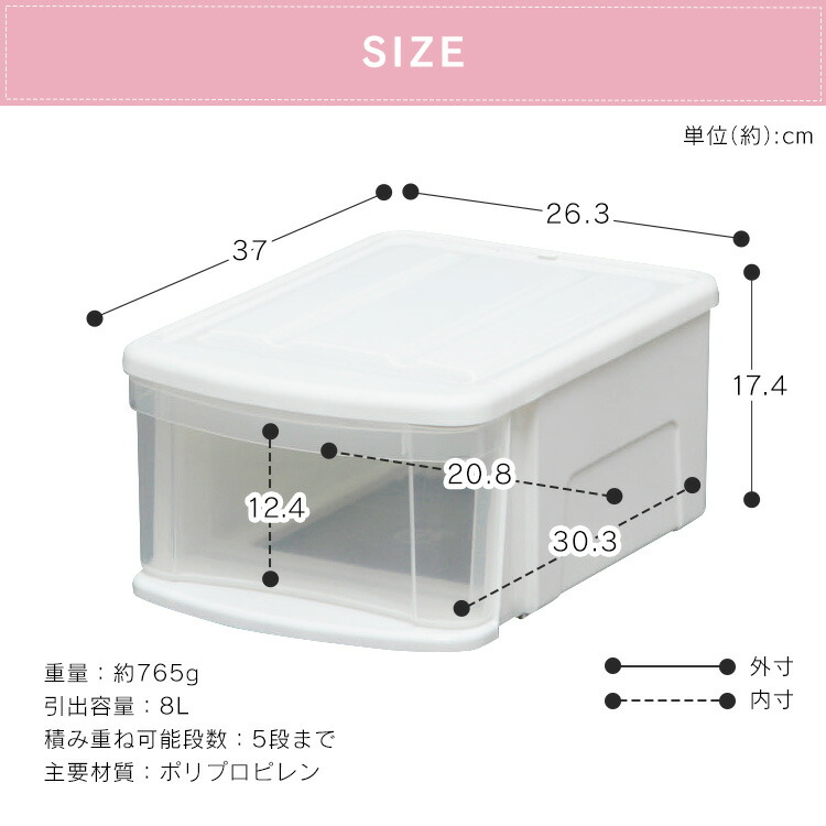 楽天市場】収納ボックス 収納ケース 【1・6・12個セット】衣装ケース
