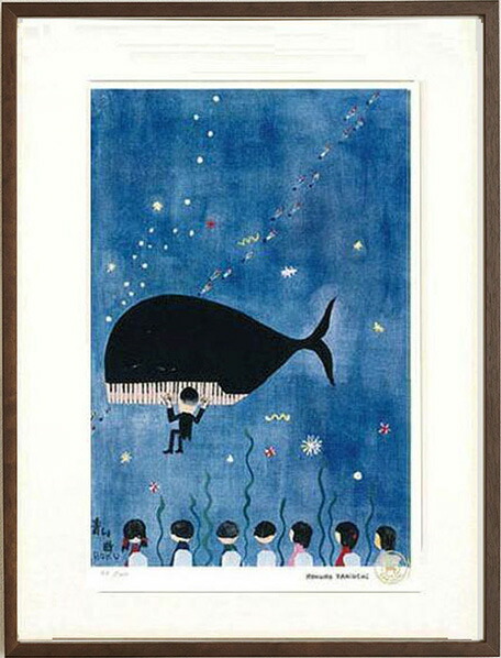 シャガールの克明な模写、空飛ぶ画家糸川裕志による物、F10号額入り