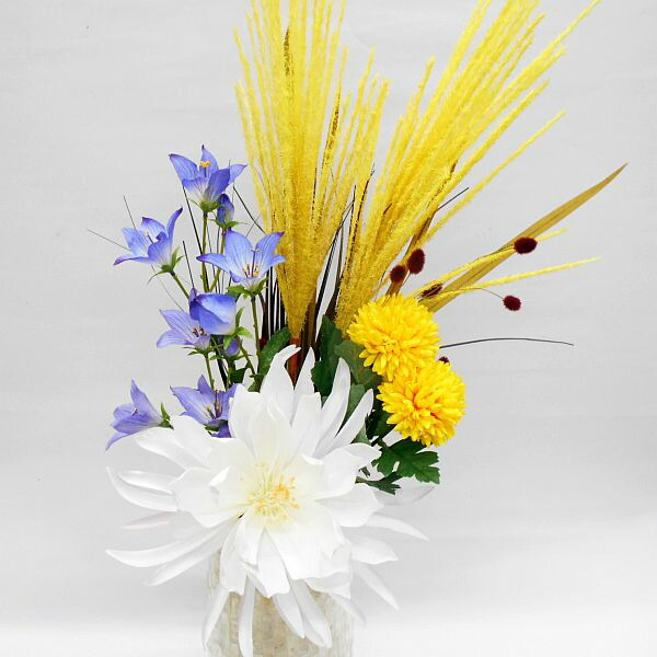 楽天市場】造花 フラワーアレンジセット 秋 お月見 : フラワー