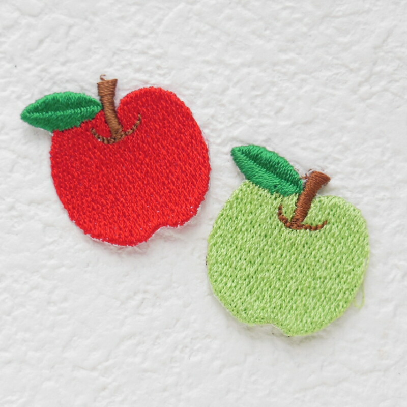 楽天市場】☆2色から選べます☆りんごワッペン【1枚のお値段