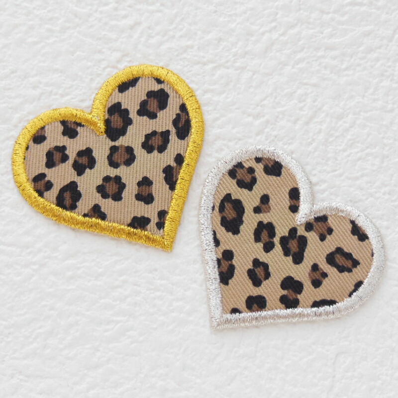 楽天市場】☆2色から選べます☆ヒョウ柄ハートワッペン【1枚の値段