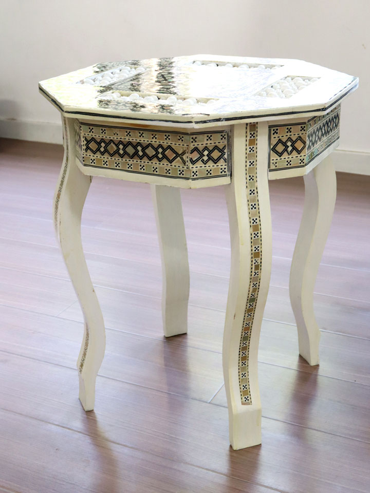 楽天市場】螺鈿家具 Mother of Pearl エジプト螺鈿の工芸家具 サイド