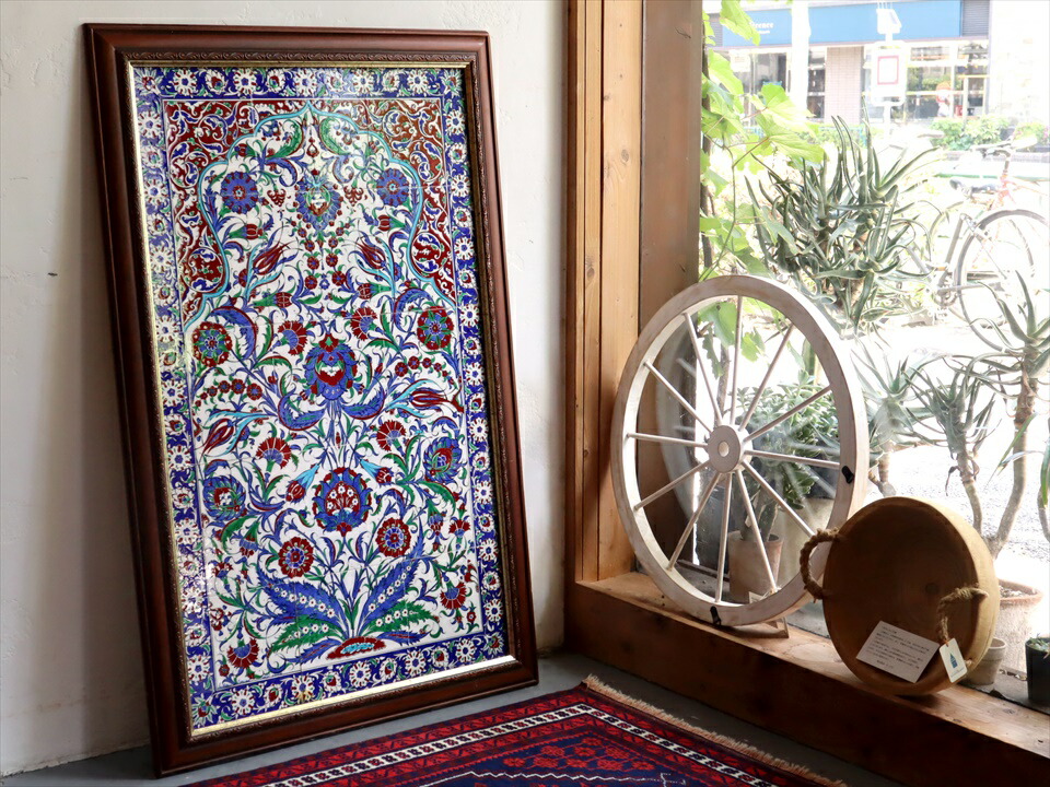 楽天市場】トルコ陶器 手書きタイルのパネルタイル15枚オットマン