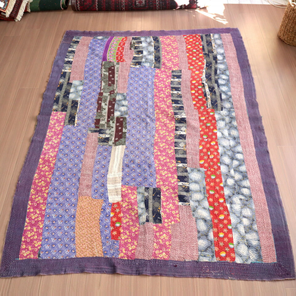 楽天市場】【10%OFFクーポン対象】カンタ刺繍 ラリーキルト インドの