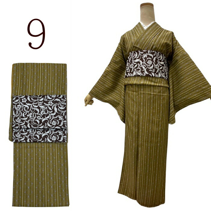 楽天市場】着物セット 福袋 2点セット 着物と名古屋帯 Mサイズ 2点